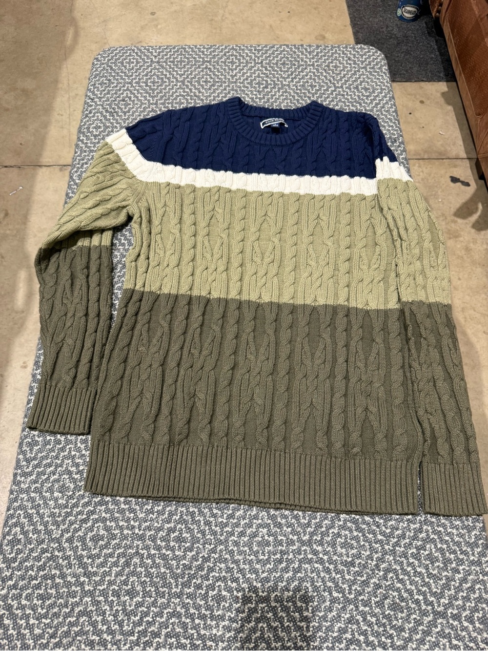 Club Room mens L Cable Knit Crewneck